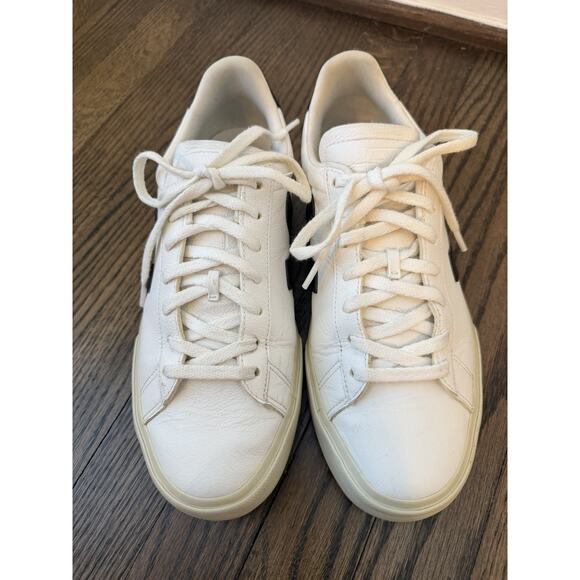 Veja CAMPO LEATHER WHITE Black EU 42 Women’s Sz 10.5/11 $175 - Picture 5 of 15